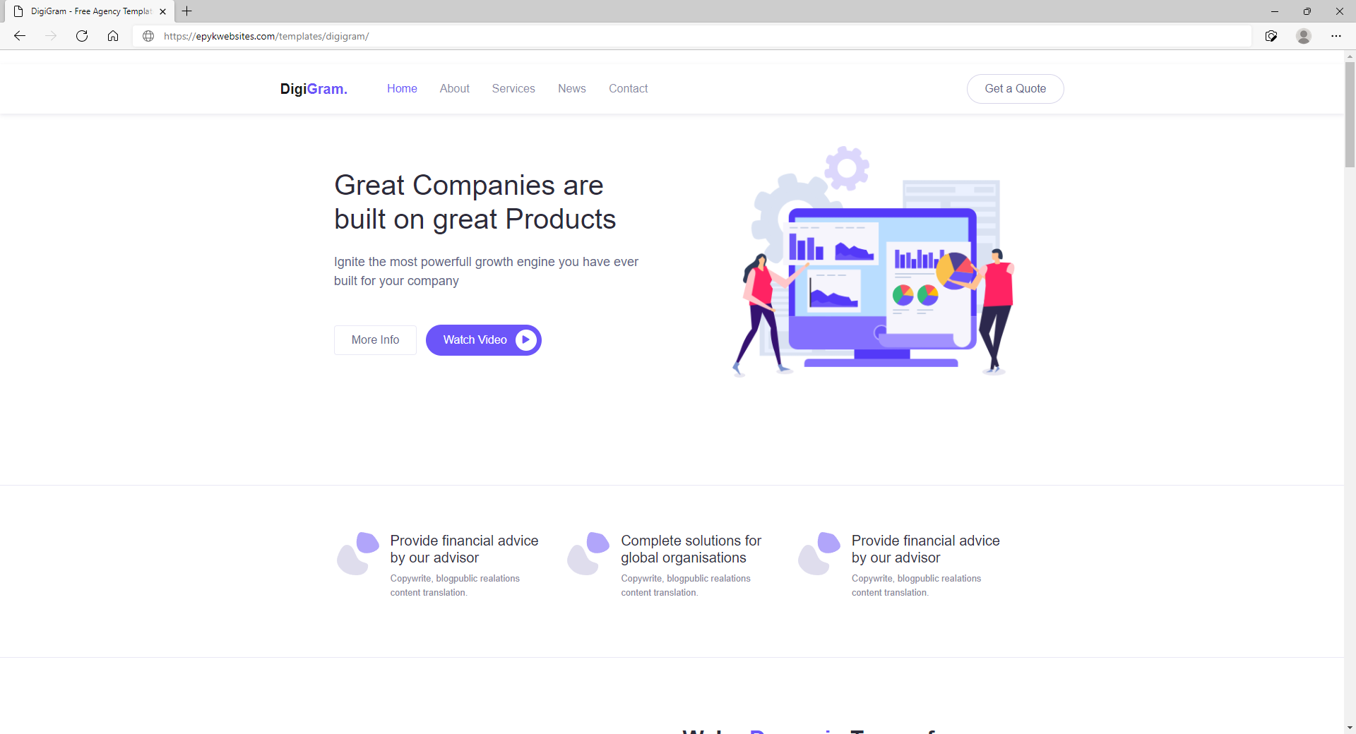 Element Website Template