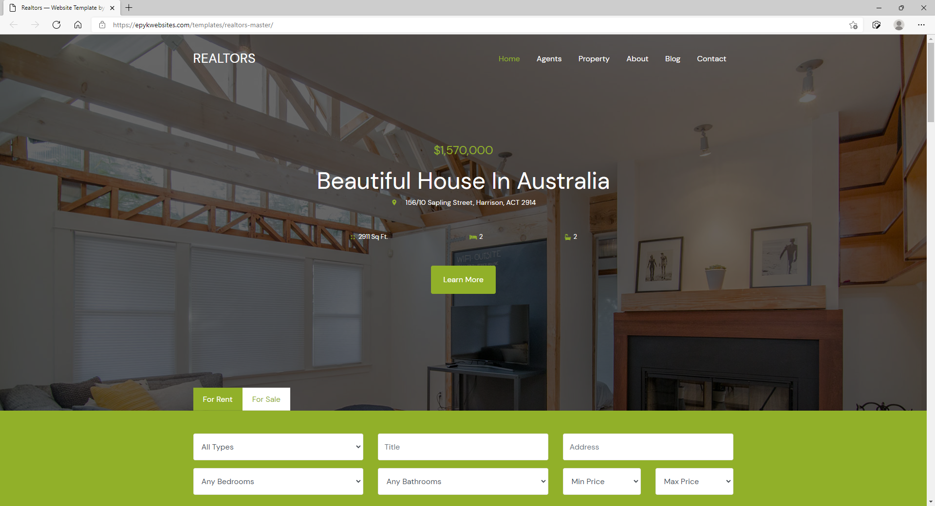 Element Website Template